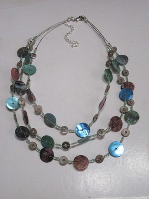 Lia Sophia Jewelry Mother of Pearl Necklace in Antiqued Silver