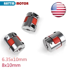8x10mm 6.35x10mm Flexible Jaw Spider Plum Coupling Stepper Motor Shaft Coupler