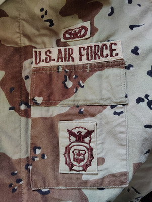 VTG USAF US Air Force jacket (DBDU) Chocolate chip size MED REG (USCENTAF patch)