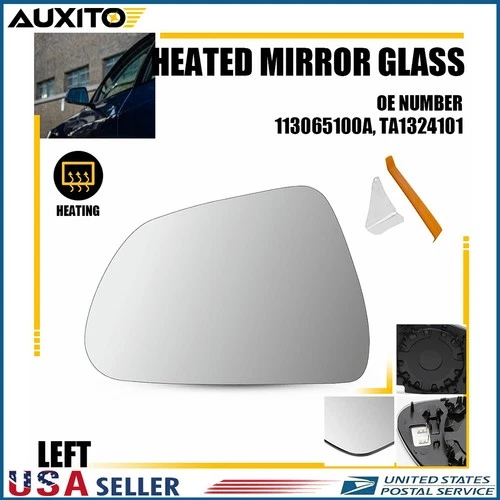 For Tesla Model 3 2017-2023 Left Driver Side View Mirror Glass Heated Power