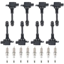 Ignition Coil Pack and Iridium Spark Plug Set of 8 For Infiniti QX5 Nissan UF510