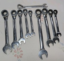 Lot Of 8 Craftsman Chrome Ratchet Wrenches Sae And Metric - Read