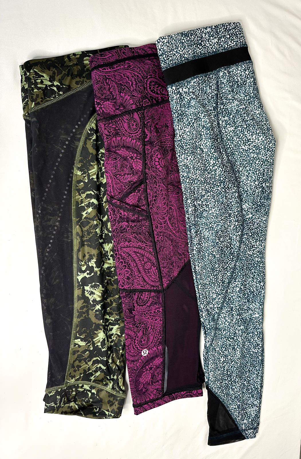 Lot of 3 Lululemon Women's Leggings Mixed Styles Size 8 Multicolored