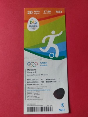Used Ticket Olympic Games 2016 Rio Olympia Football M83 Final Brazil Germany DFB