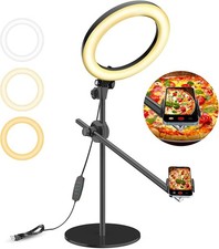 Selfie Ring Light with Stand and Phone Holder,Overhead Phone Mount with 10.5"...