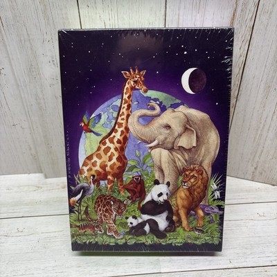 SPRINGBOK Children's 60 Pc Puzzle JUNGLE PARTY Giraffe Lion Panda Leopard New