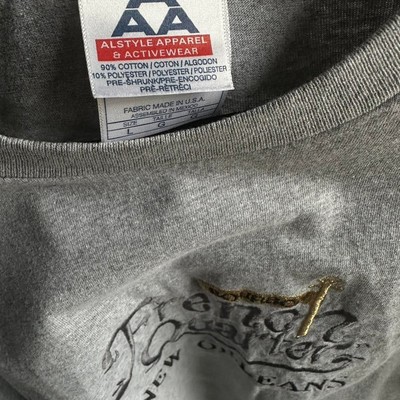 Vintage Alstyle French Quarter New Orleans T-Shirt Grey L Y2K