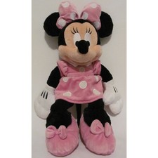 Minnie Mouse Plush Toy 18" Authentic Tag Disneyland Parks Walt Disney World Pink