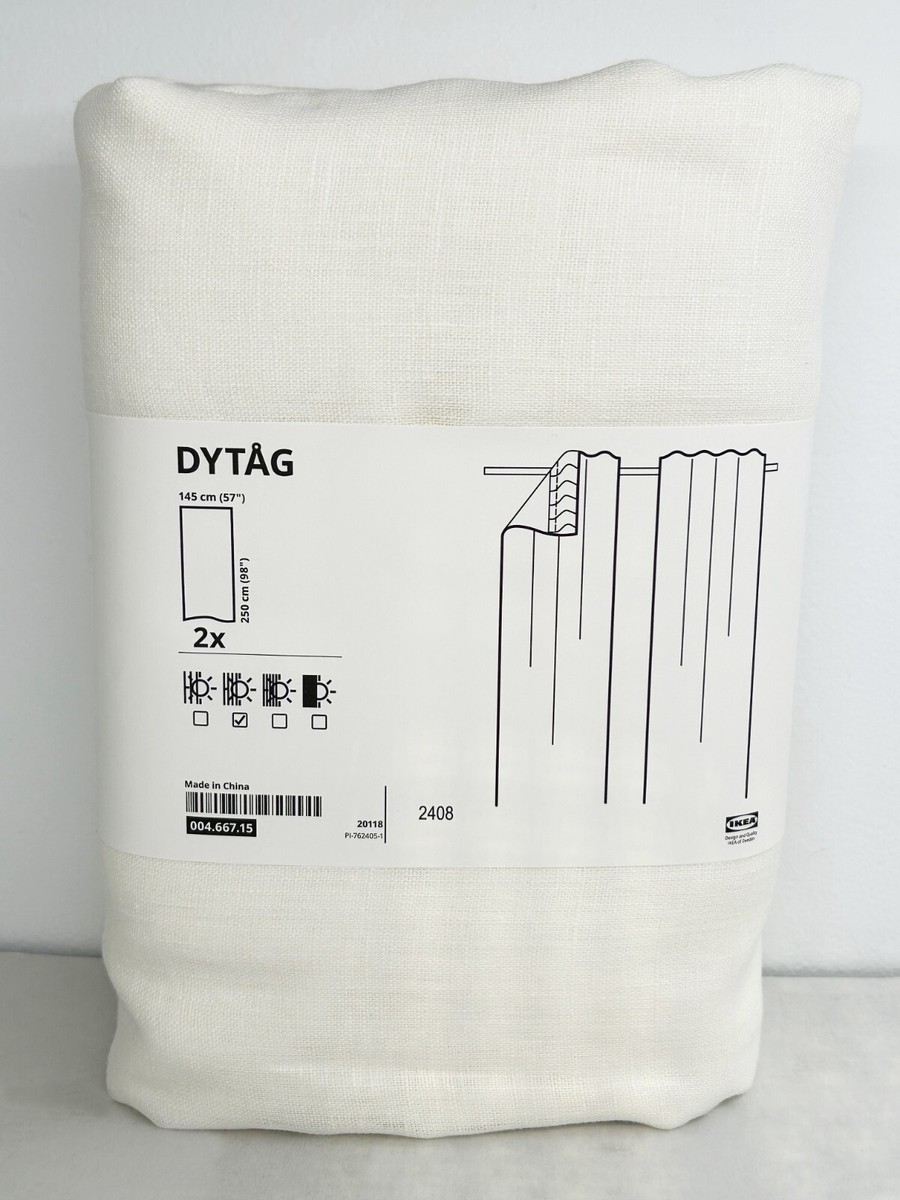 Ikea DYTAG Curtains Light Filtering 57x98 