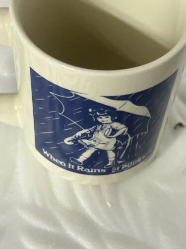 "Vintage 1968 Morton Salz Diner Stil Kaffeebecher Tasse ""When It Rains It Pours""" - Bild 2 von 9