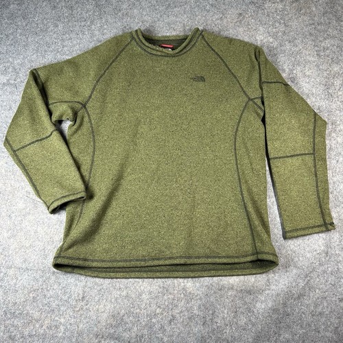 The North Face Sweater Men's XL Knit Fleece Crew Neck Pullover Sweatshirt Green - Picture 2 of 9