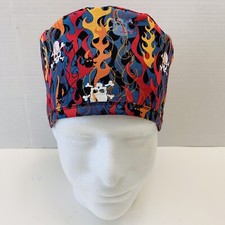 surgical/medical cap/hat-unisex - Flames And Skulls