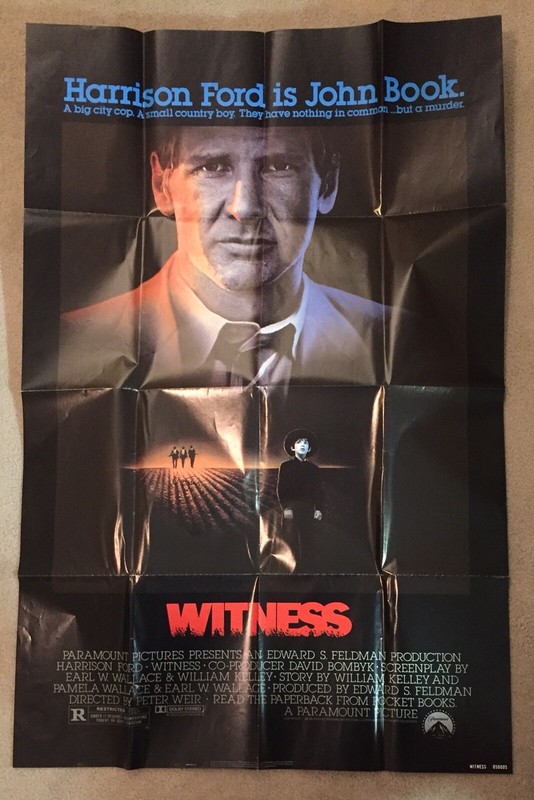 Harrison Ford Signed Witness Poster