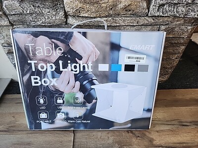 Emart Light Box 14X16 Photography Table Top Led Portable 4 Color Screens NEW