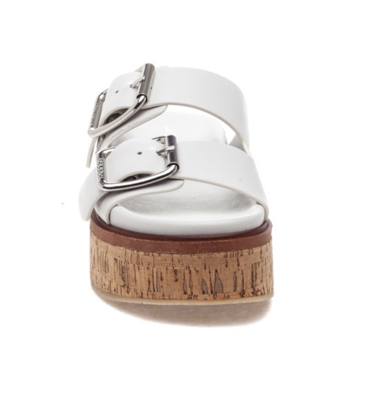 APL Sandalo J SLIDES Belinda in pelle bianco nuovo con etichette taglia 7 5