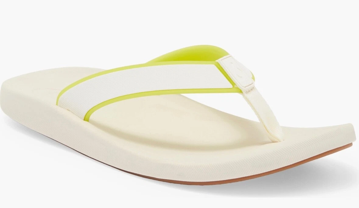 Olukai Mens Koko'o Slipper Sandals Off White | Size 12 | NEW | $80
