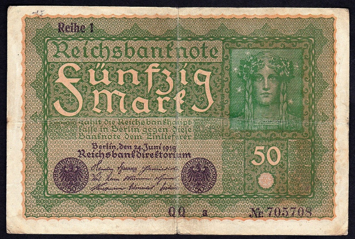Reichsbanknoten 1920 – 10, 50, 100 Mark Reproduktion, Pick 67–69, Hochwertiger Druck, Für Sammler & Film