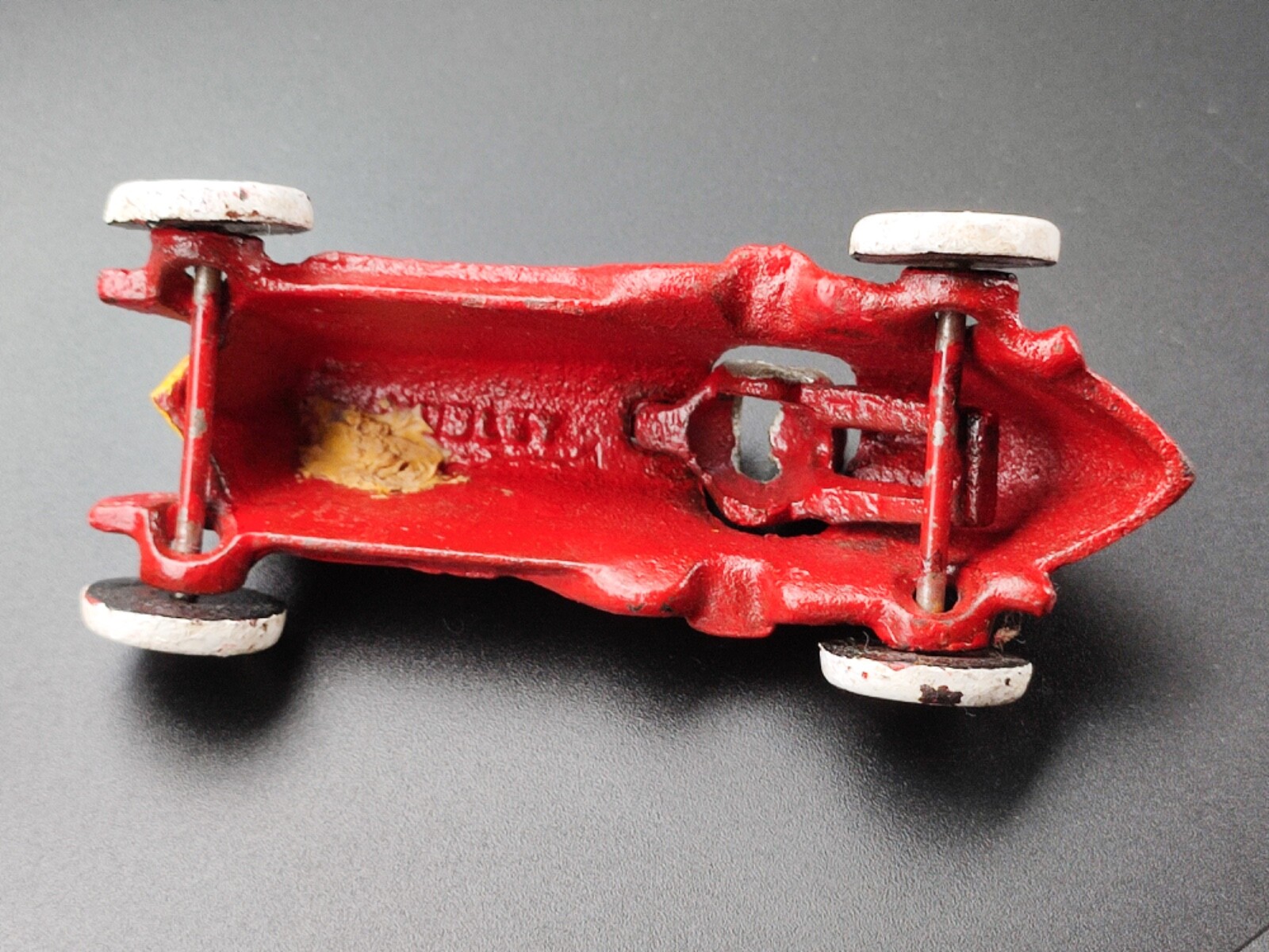 HUBLEY toy CAST IRON with Driver Red RACE CAR RARE | eBay