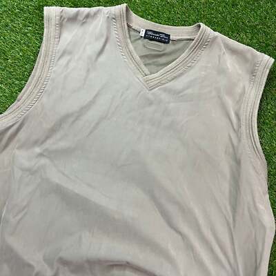 Second Skin Hydrashield Sleeveless Pullover Vest XL Beige V-Neck Windbreaker