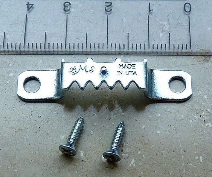 10x erhöhte Sägezahn Zackenaufhänger + Schrauben für Rahmen Bild