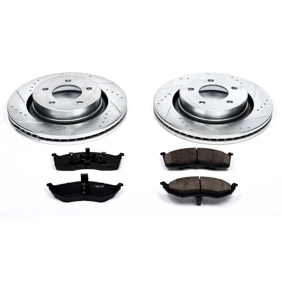 K1700 Powerstop Brake Disc and Pad Kits 2-Wheel Set Front for 300 Chrysler 300M - Image 3 of 3
