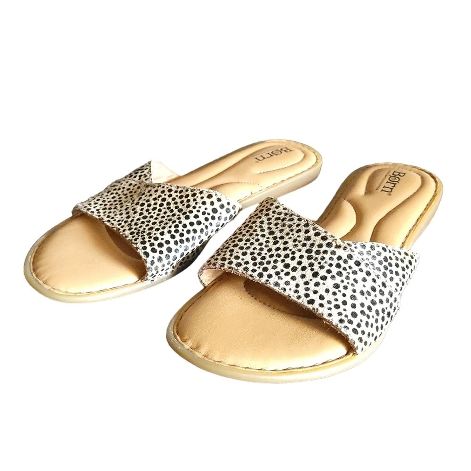 APL Born 'Gudena' Sandali con pelo di vitello in ghepardo marrone nero 8M