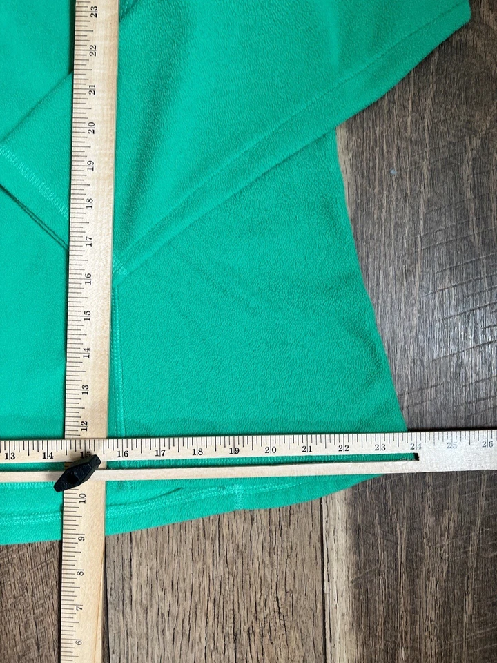 复古旧海军毛衣女孩特大号 XL 绿色羊毛全拉链 — 第 3/4 张图片