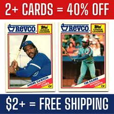 1988 MLB Topps Revco League Leaders Baseball Cards / You Pick / EX-MT