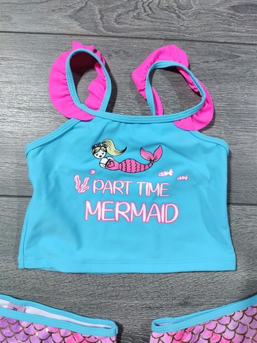 Mermaid Swimwear Girls Large 10-12 Top Bottom Cover Up High Quality Swim Suit - 第 2/6 張圖片
