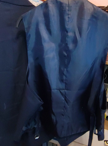 Haband EXECUTIVE DIVISION Men’s Dark Blue Blazer Coat 48S+ XL Vest (#E) - Picture 2 of 8