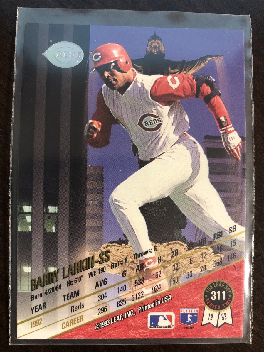 Barry Larkin 1993 Leaf #311 HOF Cincinnati Reds baseball card | eBay