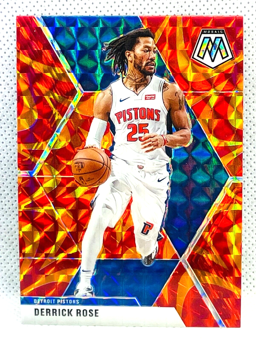 2019-20 Panini Mosaic Basketball DERRICK ROSE #67 Reactive Orange Prizm
