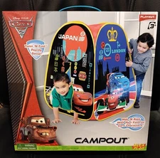NIB: CARS 2 - Campout Playhut Tent - Twist 'N Fold Pop Up Set Up - MEGA RARE!