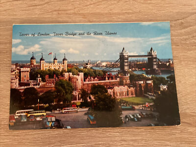 Alte Ansichtskarte,London,The Tower of London Tower Bridge and the River Thames