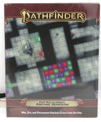 Pathfinder Flip-Mat Classics PZO31046 Arcane Dungeon (12''x30'') Terrain Map