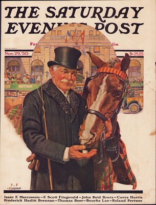 NOV 29 1930 Car? No I Have My Trusty Horse SATURDAY EVENING POST COVER ONLY