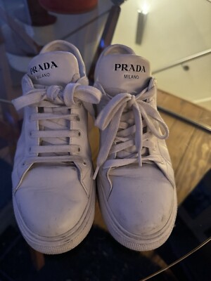 Prada Sneaker Weiß 38,5 / 39 Turnschuhe Sportlich Designer Logo