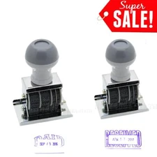 Received & Paid Rubber Manual Set Date Stamp For Business Office Used 1 3/4 Inch