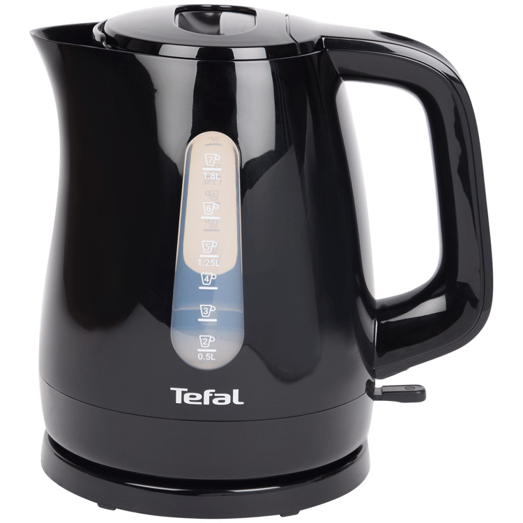 Bouilloire Tefal 1,8 l 2400W en inox noir pour le petit-déjeuner