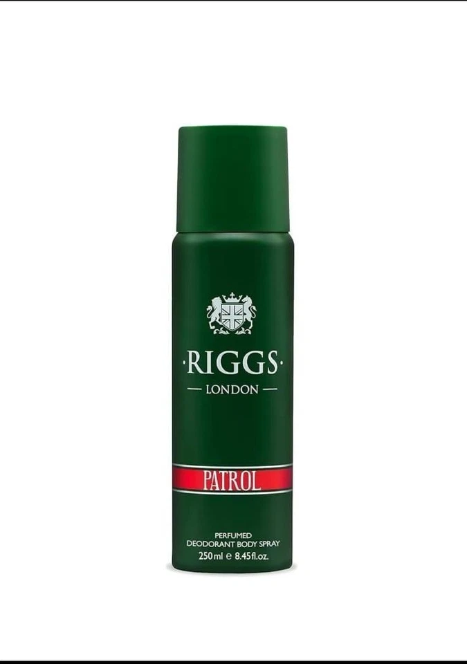 RIGGS London Perfumed Body Spray Deodorant 250ml PATROL . strong fragrance