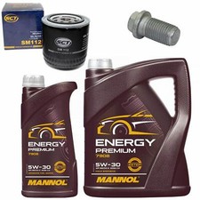 Motoröl Filter Set MANNOL 5W-30 API SN 6 Liter + Schraube für Jeep Gand Cherokee