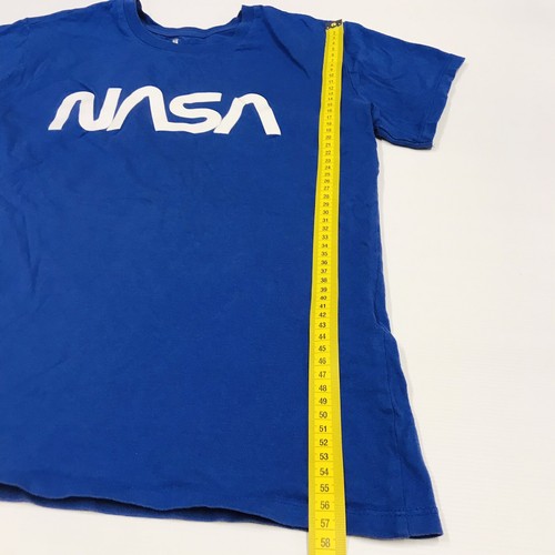 Camiseta NASA Mujer Talla 1 XS Manga Corta Top Azul LOGO Jersey Algodón On - Imagen 3 de 6