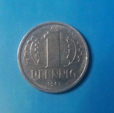 1 Pfenning 1981 Deutsche Demokratische Rebublik Umlaufm&uuml;nzen