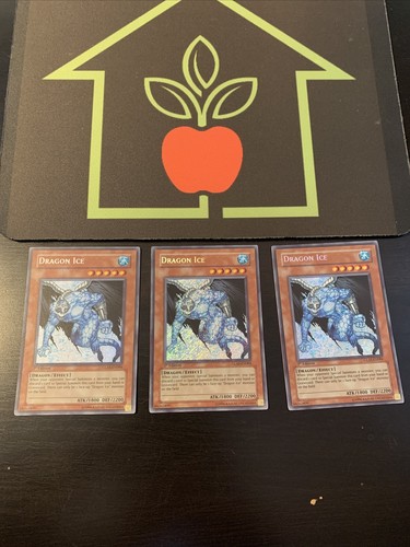 3 x  Dragon Ice - GLAS-EN084 - Secret Rare - 1st VLP yugioh - Picture 1 of 2