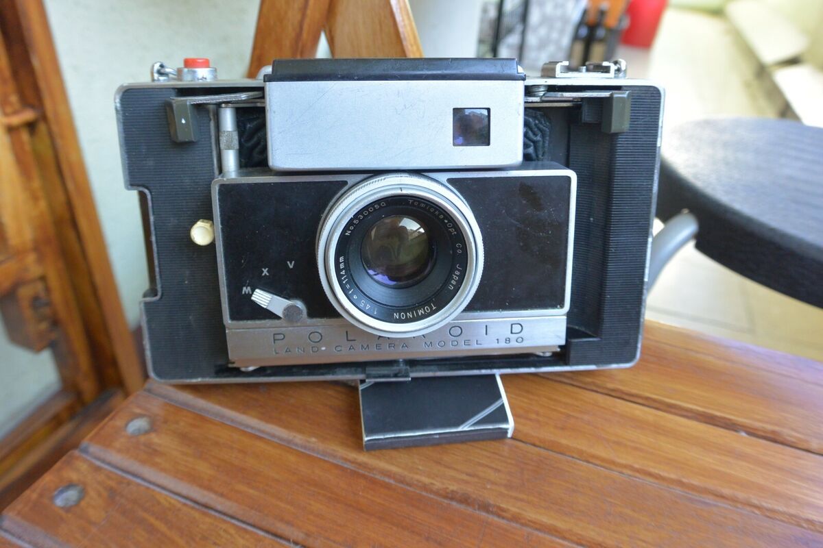 Vintage Polaroid Land Camera Model 180 w/ Tominon 114mm f4.5 Vintage Polaroid Land Camera Model 180 w/ Tominon 114mm f4.5