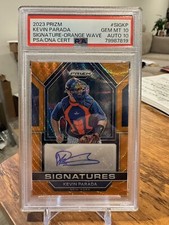 2023 Prizm Orange Wave Prospect RC Auto Kevin Parada #/50 PSA 10 Auto 10 POP 1