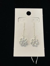 Aretes De Plata Ley 925 Cristales 3  Largos