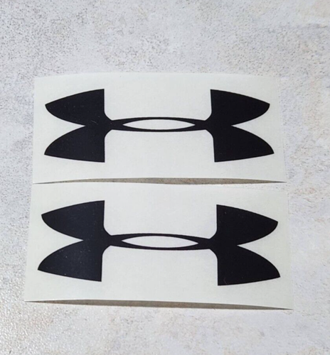 Under Armour 3x1,5" vorgeschnitten schwarz/weiß hochwertig wetterfest Aufkleber 2 Stück