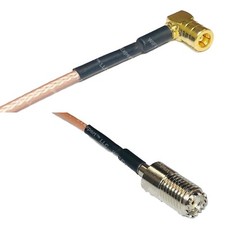 RG316 SMB FEMALE ANGLE to MINI UHF FEMALE RF Cable Rapid-SHIP LOT