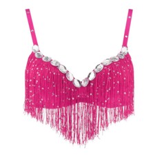 Soutien-Gorge De Danse À Paillettes Et Strass Femme Tasselled Push Up Club